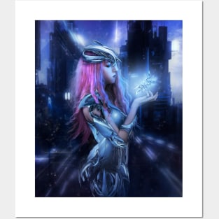 Futuristic Girl Posters and Art